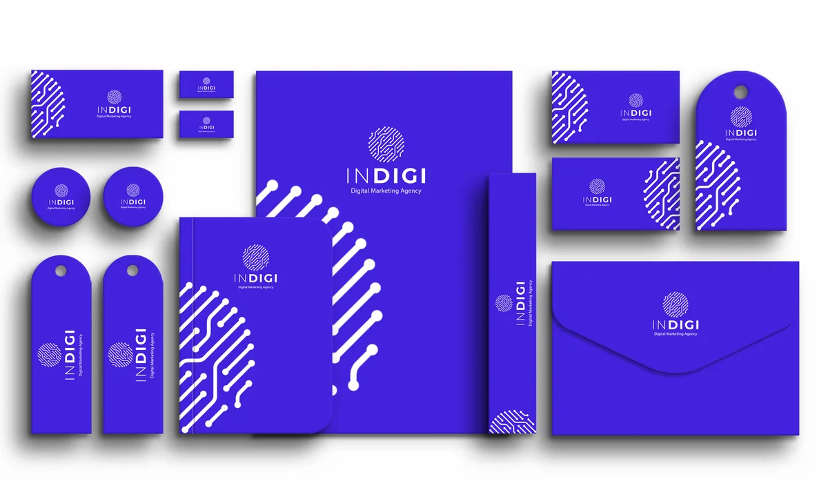 Mockup der visuellen Identität von In Digi