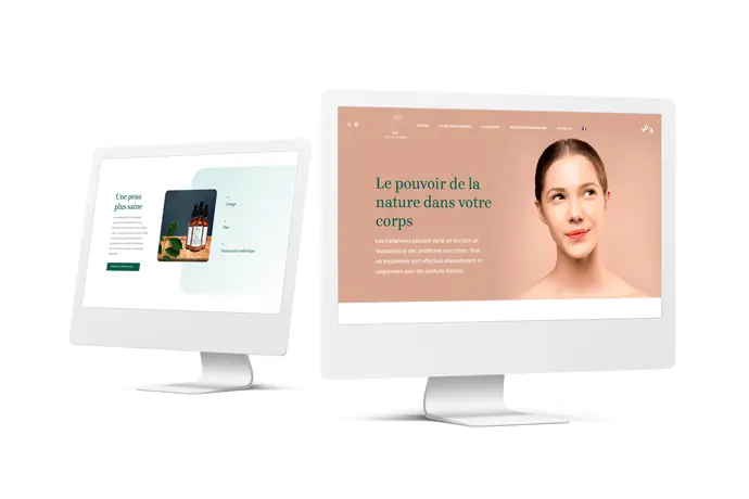 Beauty-Website auf verschiedenen Geräten