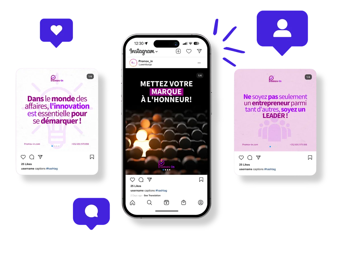 Social-Media-Beiträge für eine Klinik